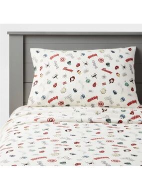 Full Marvel Icons Kids' Sheet Set - The Marvel Collection by Pillowfort NEW